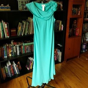 Liz Claiborne petite dress, teal, vintage